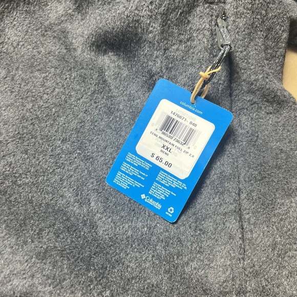Columbia Sportswear Gray Fleece Pockets Full Zip Jacket Adult Regular Size XXL - Picture 11 of 11